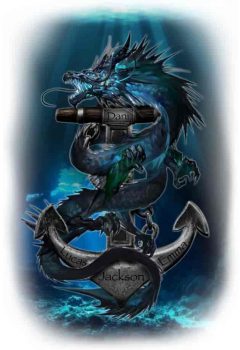 Dragon & Anchor Tattoo Design